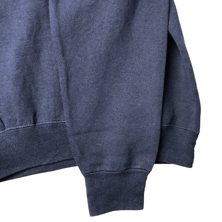 Vintage 90'S BASSETT-WALKER plain blank sweatshirt, made in the USA, size L, men's cotton navy blue type Vintage Second Hand