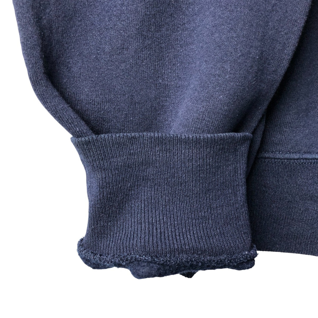 Vintage 90'S BASSETT-WALKER plain blank sweatshirt, made in the USA, size L, men's cotton navy blue type Vintage Second Hand