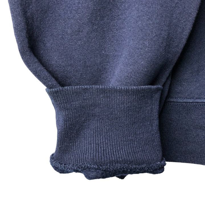 Vintage 90'S BASSETT-WALKER plain blank sweatshirt, made in the USA, size L, men's cotton navy blue type Vintage Second Hand