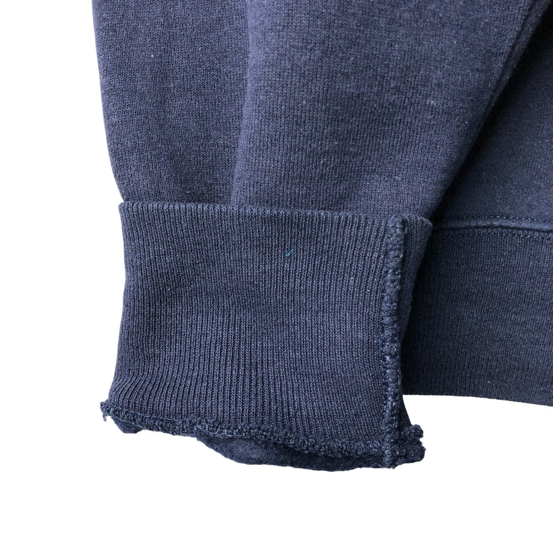 Vintage 90'S BASSETT-WALKER plain blank sweatshirt, made in the USA, size L, men's cotton navy blue type Vintage Second Hand