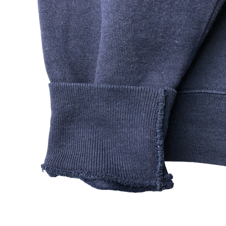 Vintage 90'S BASSETT-WALKER plain blank sweatshirt, made in the USA, size L, men's cotton navy blue type Vintage Second Hand