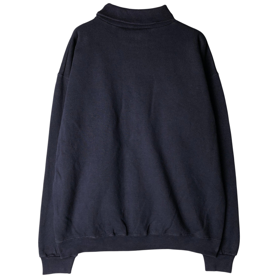 Vintage 90'S PLUMA high-neck plain blank sweatshirt, made in the USA, men's size L cotton navy blue type Vintage Second Hand