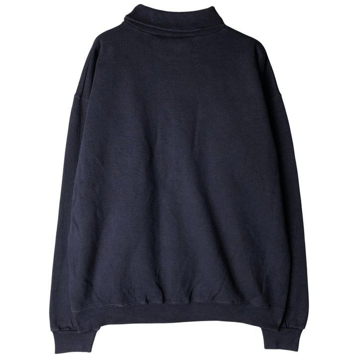 Vintage 90'S PLUMA high-neck plain blank sweatshirt, made in the USA, men's size L cotton navy blue type Vintage Second Hand