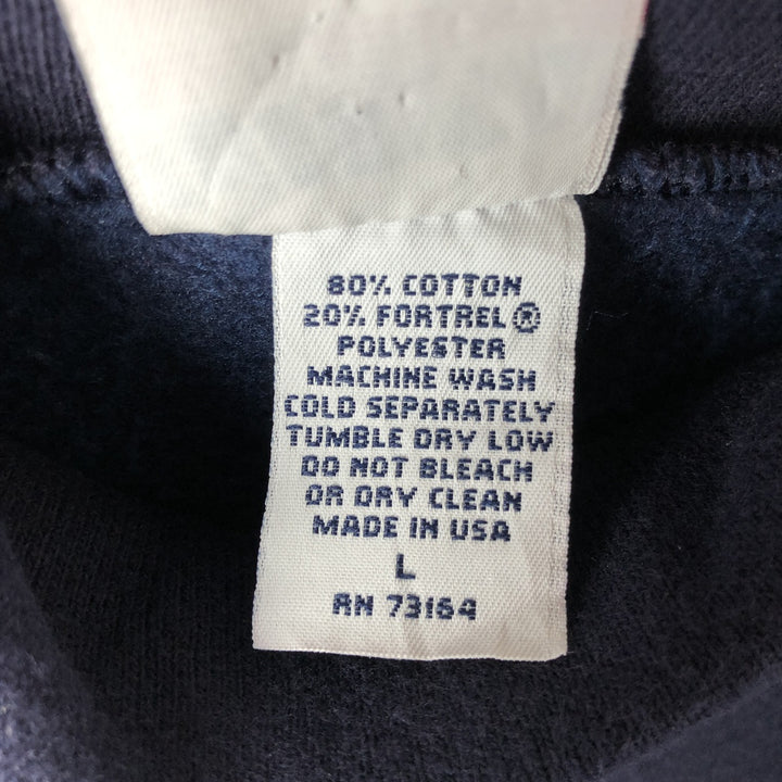 Vintage 90'S PLUMA high-neck plain blank sweatshirt, made in the USA, men's size L cotton navy blue type Vintage Second Hand