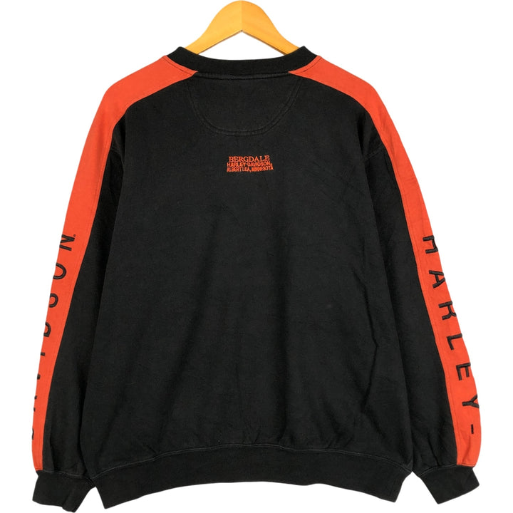 Harley-Davidson V-neck advertising sweatshirt, men's size L cotton black type Vintage Second Hand