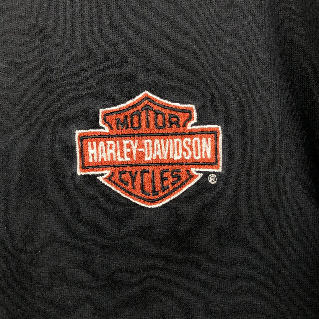 Harley-Davidson V-neck advertising sweatshirt, men's size L cotton black type Vintage Second Hand