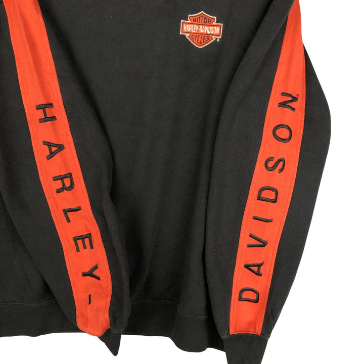 Harley-Davidson V-neck advertising sweatshirt, men's size L cotton black type Vintage Second Hand