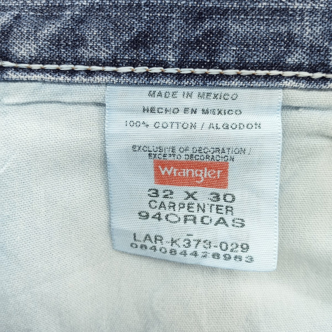 2000'S Wrangler Originals Carpenter Denim Painter Pants, Men's, Size W32 cotton blue type Vintage Second Hand