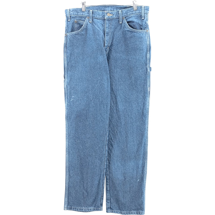 Dickies denim painter pants for men, equivalent to W35 cotton blue type Vintage Second Hand