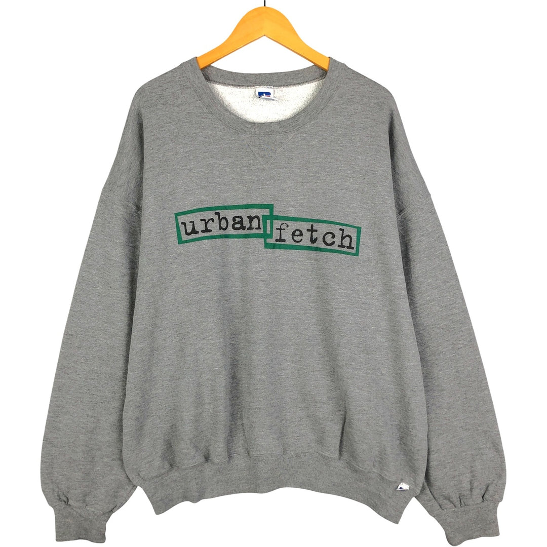 90'S Russell Urbanfetch Advertising Sweatshirt, Men's, XXL, Vintage polyester gray type Vintage Second Hand
