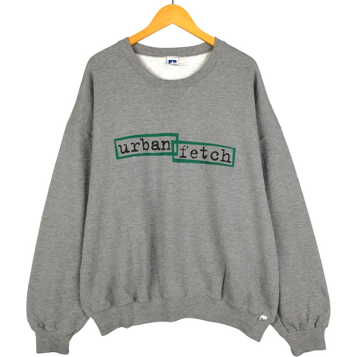 90'S Russell Urbanfetch Advertising Sweatshirt, Men's, XXL, Vintage polyester gray type Vintage Second Hand