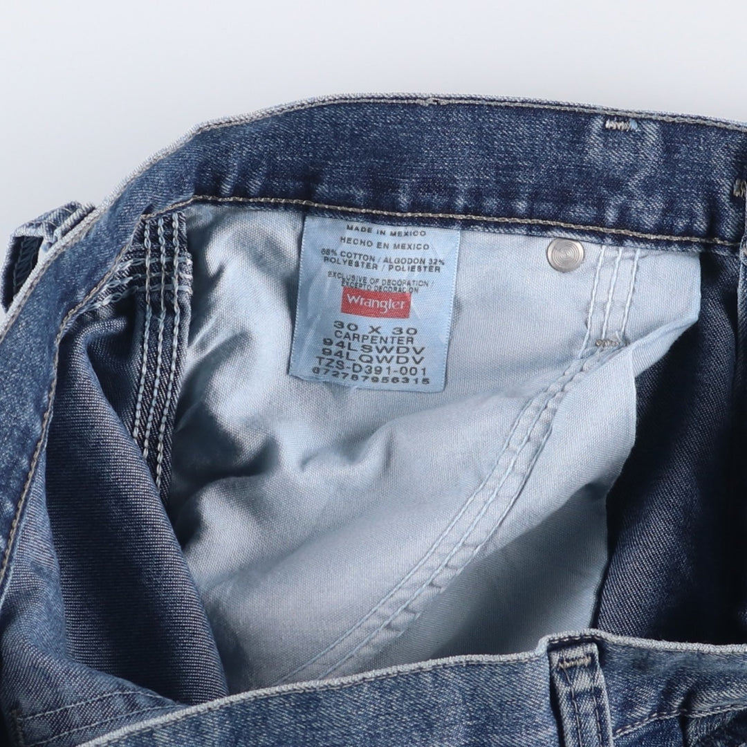 00'S Wrangler CARPENTER denim painter pants for men, W30 equivalent cotton blue type Vintage Second Hand