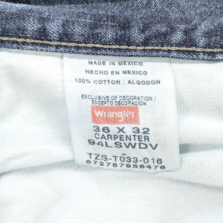 00'S Wrangler CARPENTER denim painter pants for men, equivalent to w37 cotton blue type Vintage Second Hand