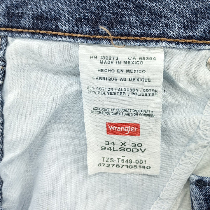 00'S Wrangler Denim Painter Pants Men's W34 cotton blue type Vintage Second Hand