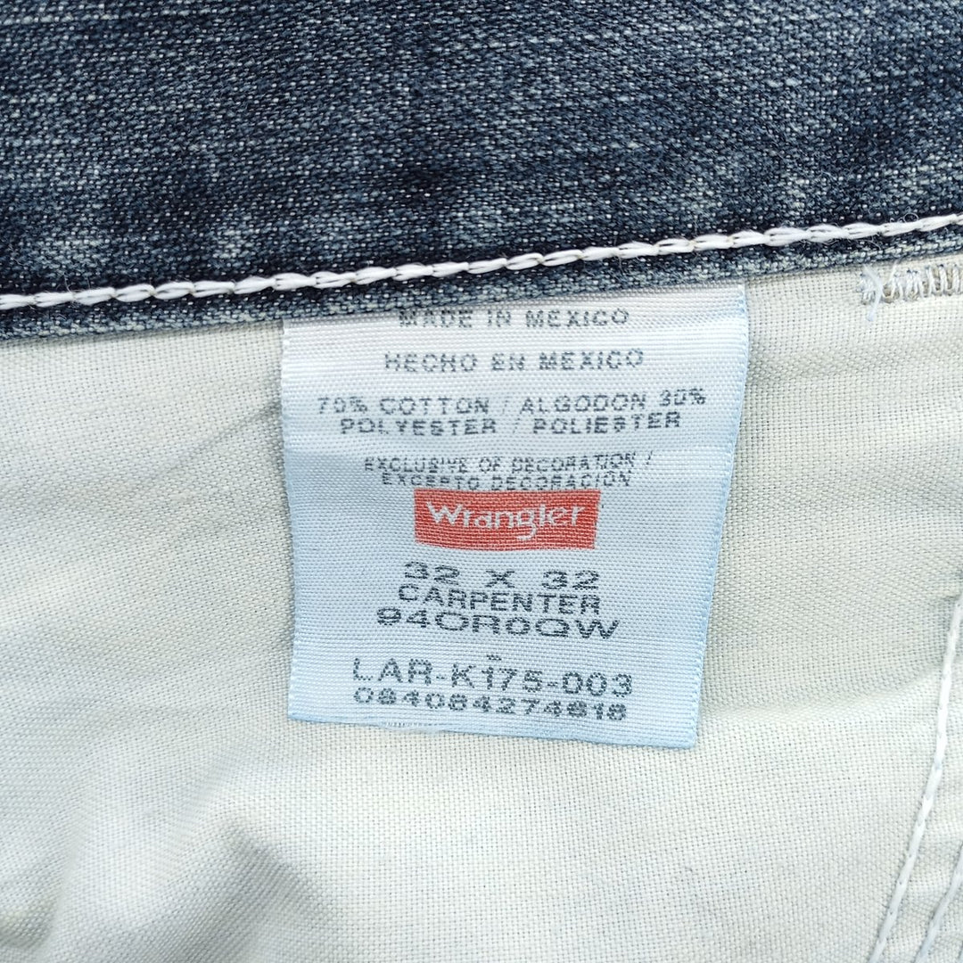 00'S Wrangler CARPENTER denim painter pants for men, equivalent to W34 cotton blue type Vintage Second Hand