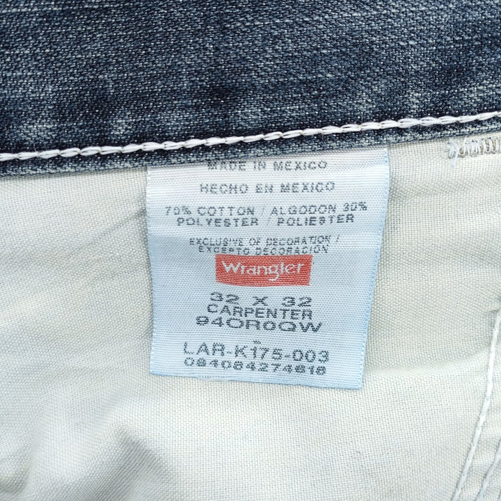 00'S Wrangler CARPENTER denim painter pants for men, equivalent to W34 cotton blue type Vintage Second Hand