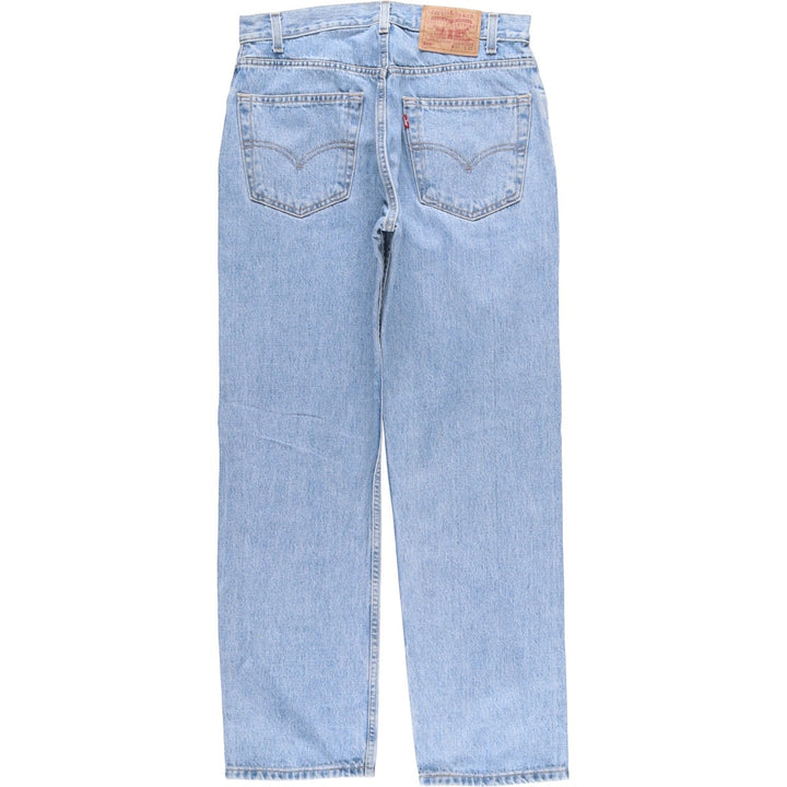 00'S Levi's 505 REGULAR FIT STRAIGHT LEG tapered denim pants for men, size w31 cotton Blue type light blue Vintage Second Hand