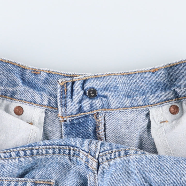 00'S Levi's 505 REGULAR FIT STRAIGHT LEG tapered denim pants for men, size w31 cotton Blue type light blue Vintage Second Hand