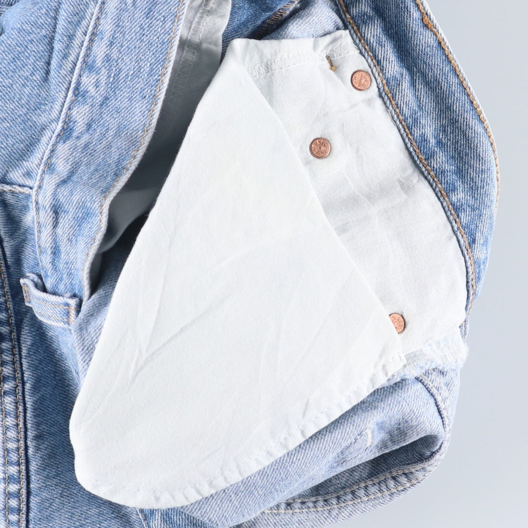 00'S Levi's 505 REGULAR FIT STRAIGHT LEG tapered denim pants for men, size w31 cotton Blue type light blue Vintage Second Hand