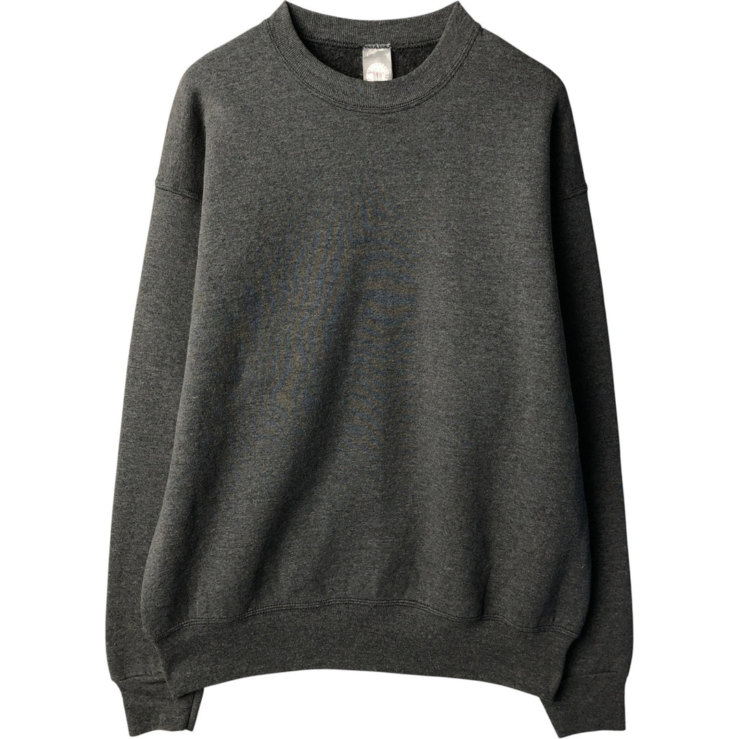 90'S BVD plain blank sweatshirt, sweatshirt, made in USA, men's size L, vintage cotton Charcoal Vintage Second Hand