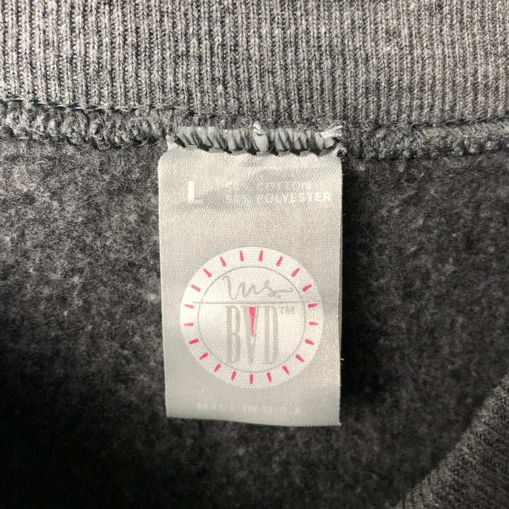90'S BVD plain blank sweatshirt, sweatshirt, made in USA, men's size L, vintage cotton Charcoal Vintage Second Hand