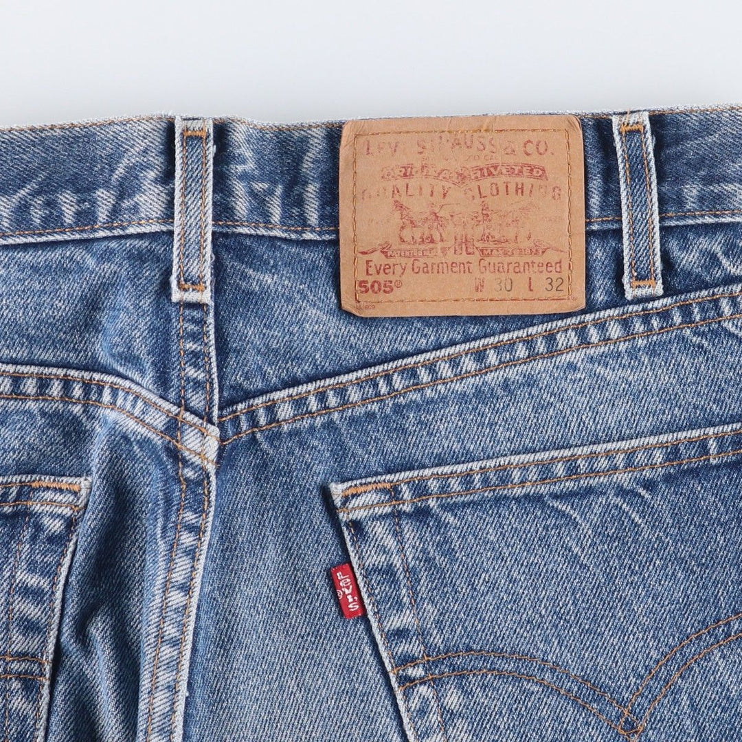 00'S Levi's 505 REGULAR FIT STRAIGHT LEG tapered denim pants for men, W30 equivalent cotton blue type Vintage Second Hand