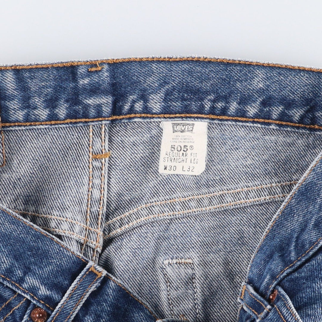 00'S Levi's 505 REGULAR FIT STRAIGHT LEG tapered denim pants for men, W30 equivalent cotton blue type Vintage Second Hand
