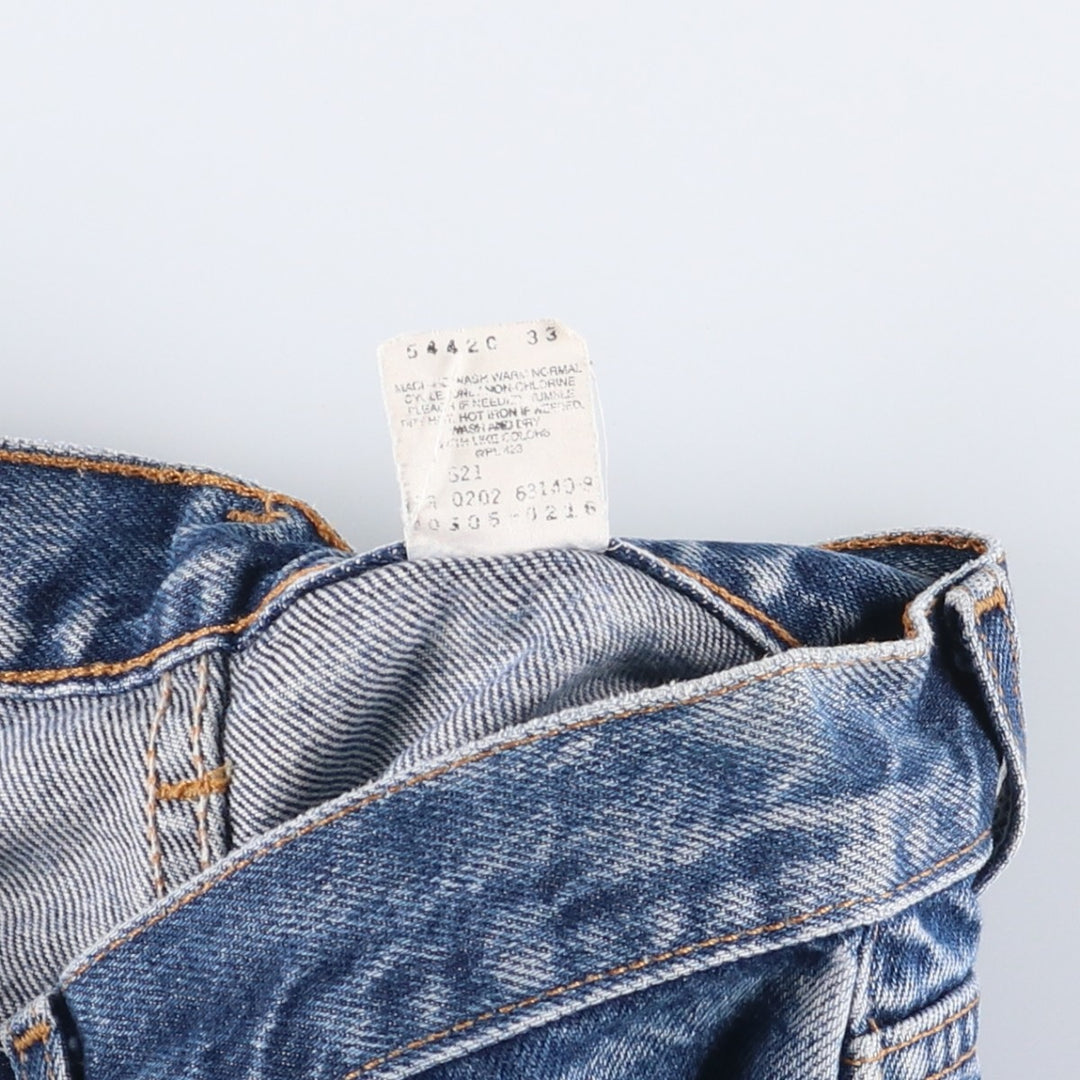 00'S Levi's 505 REGULAR FIT STRAIGHT LEG tapered denim pants for men, W30 equivalent cotton blue type Vintage Second Hand