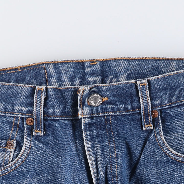 00'S Levi's 505 REGULAR FIT STRAIGHT LEG tapered denim pants for men, W30 equivalent cotton blue type Vintage Second Hand