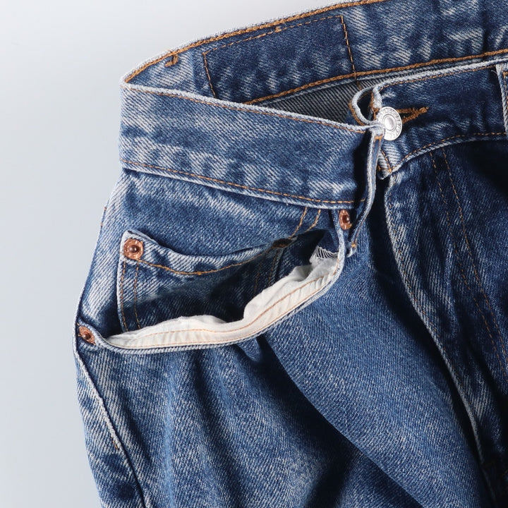 00'S Levi's 505 REGULAR FIT STRAIGHT LEG tapered denim pants for men, W30 equivalent cotton blue type Vintage Second Hand