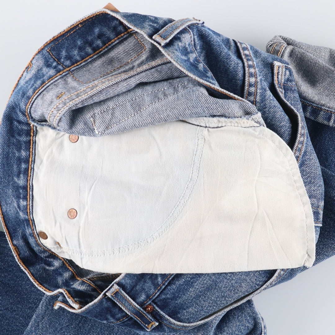 00'S Levi's 505 REGULAR FIT STRAIGHT LEG tapered denim pants for men, W30 equivalent cotton blue type Vintage Second Hand