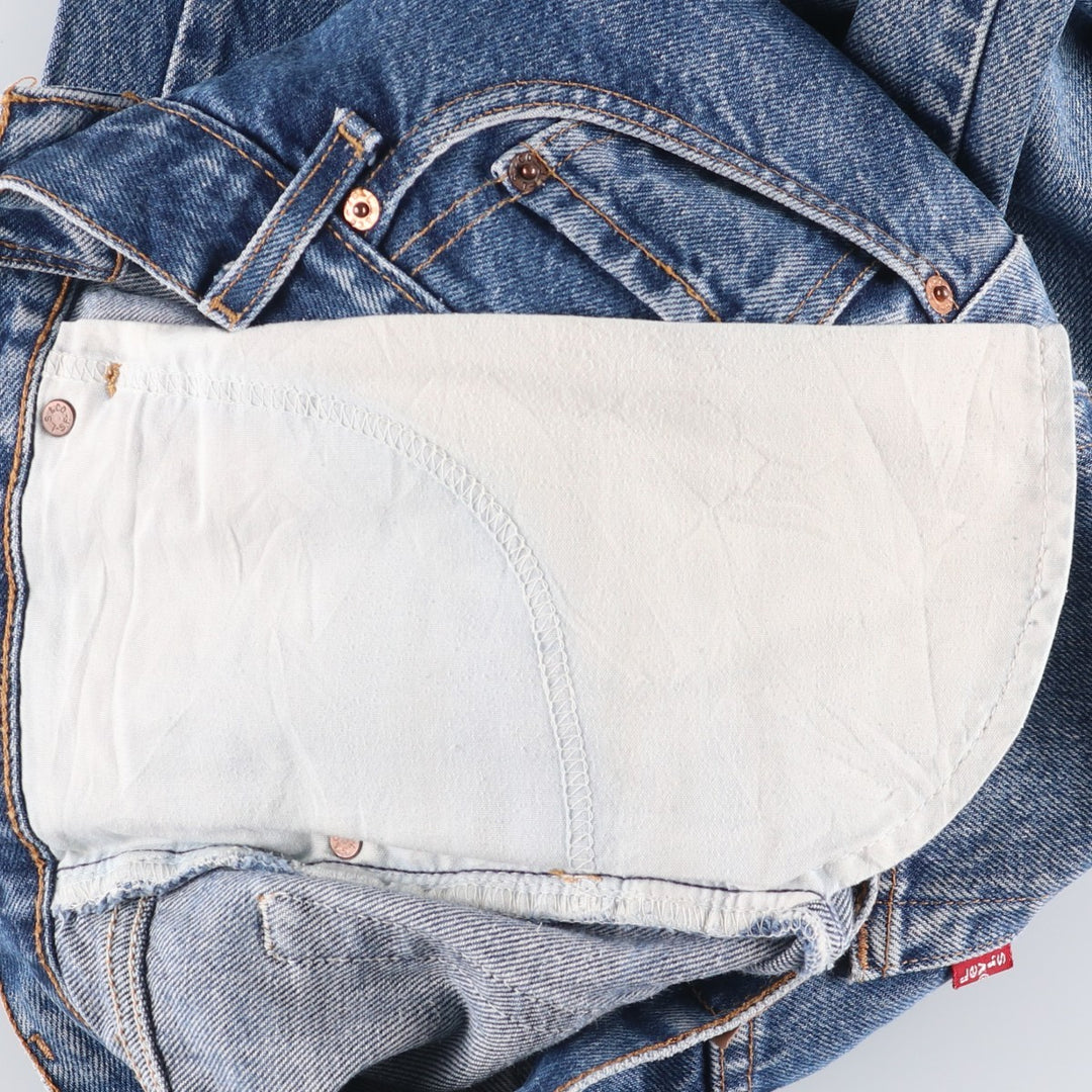 00'S Levi's 505 REGULAR FIT STRAIGHT LEG tapered denim pants for men, W30 equivalent cotton blue type Vintage Second Hand