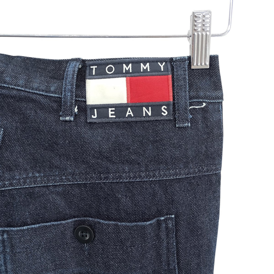 Vintage 90'S Tommy Hilfiger Jeans double-knee straight-leg denim pants, men's size W34. cotton navy blue type Vintage Second Hand