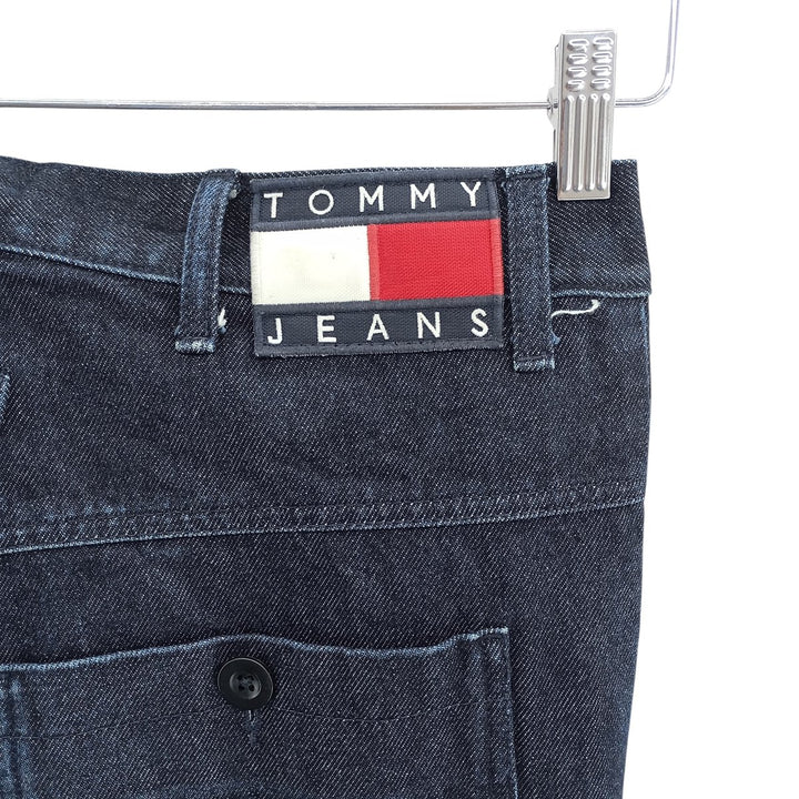Vintage 90'S Tommy Hilfiger Jeans double-knee straight-leg denim pants, men's size W34. cotton navy blue type Vintage Second Hand