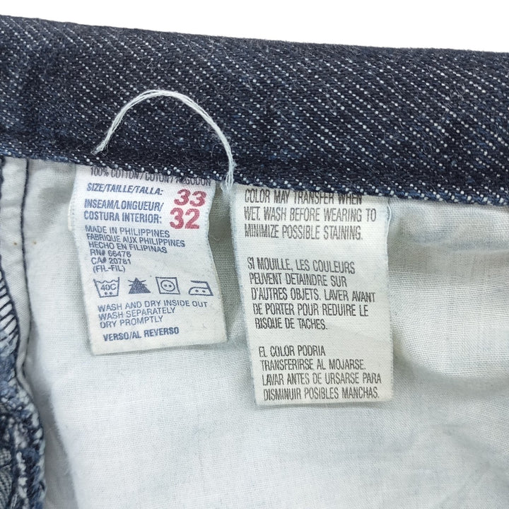 Vintage 90'S Tommy Hilfiger Jeans double-knee straight-leg denim pants, men's size W34. cotton navy blue type Vintage Second Hand