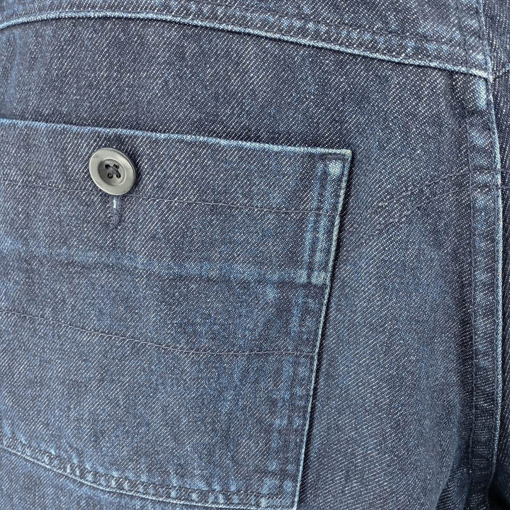 Vintage 90'S Tommy Hilfiger Jeans double-knee straight-leg denim pants, men's size W34. cotton navy blue type Vintage Second Hand