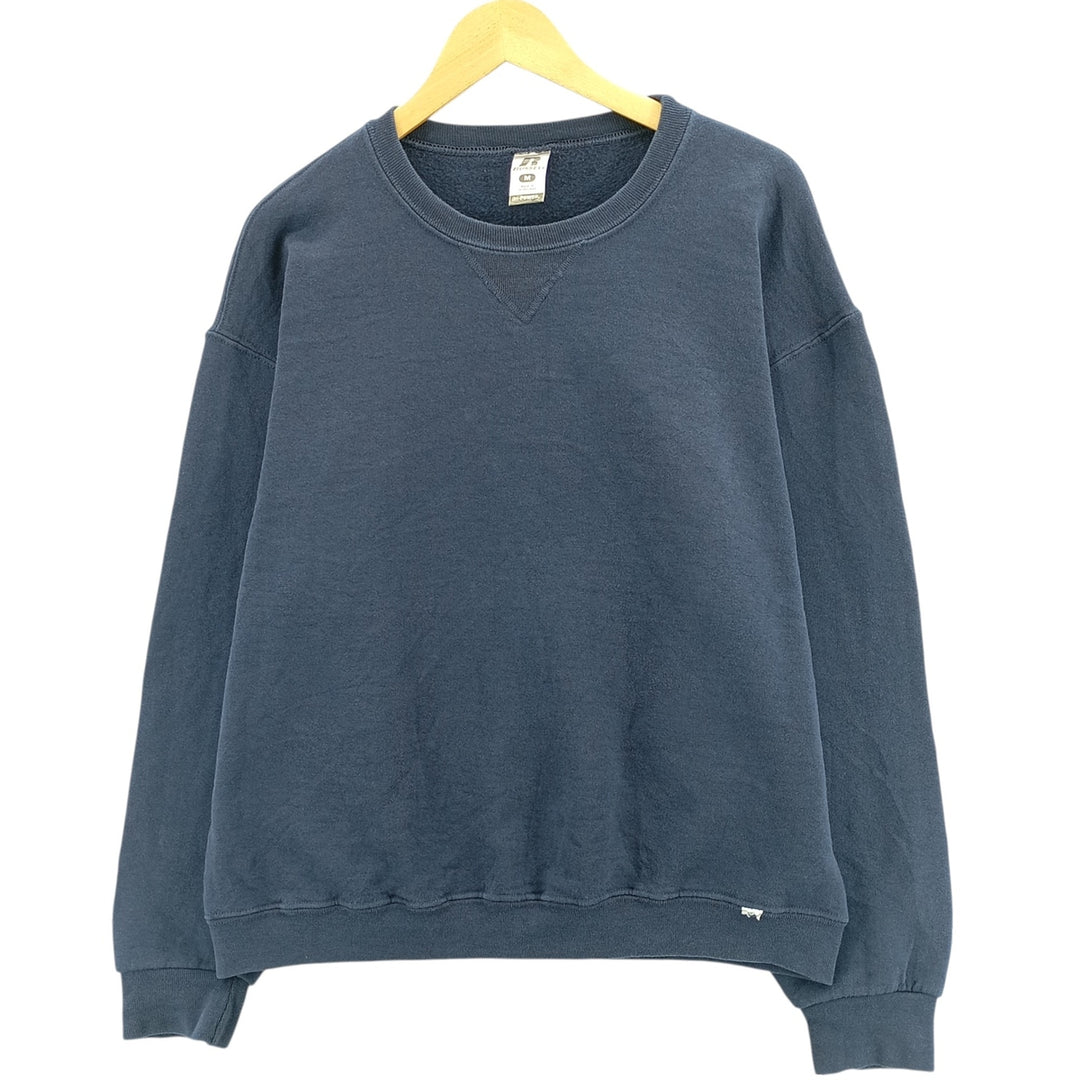 Russell Dri-POWER plain blank sweatshirt, men's size M cotton navy blue type Vintage Second Hand