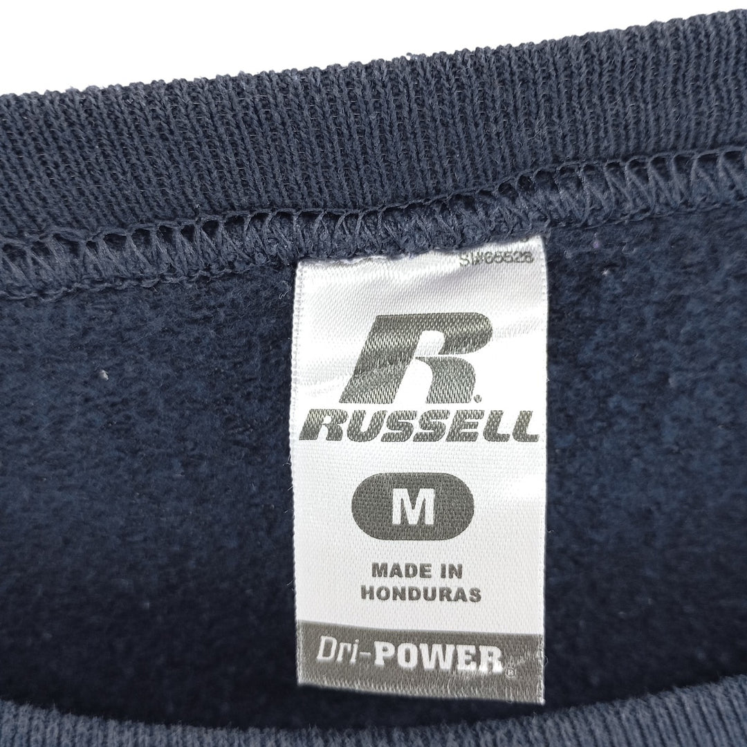 Russell Dri-POWER plain blank sweatshirt, men's size M cotton navy blue type Vintage Second Hand