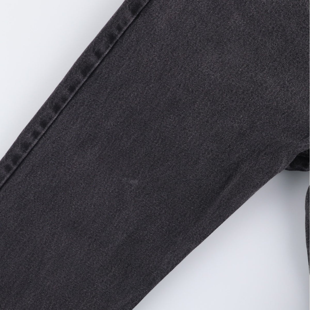 00'S Levi's 505 REGULAR FIT black denim tapered denim pants for men, size w32 cotton black type Vintage Second Hand