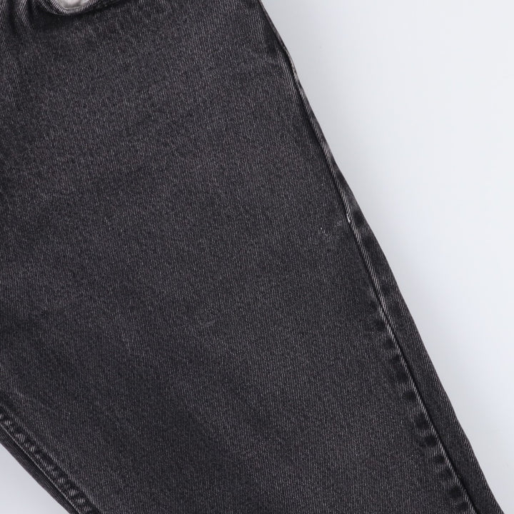 00'S Levi's 505 REGULAR FIT black denim tapered denim pants for men, size w32 cotton black type Vintage Second Hand