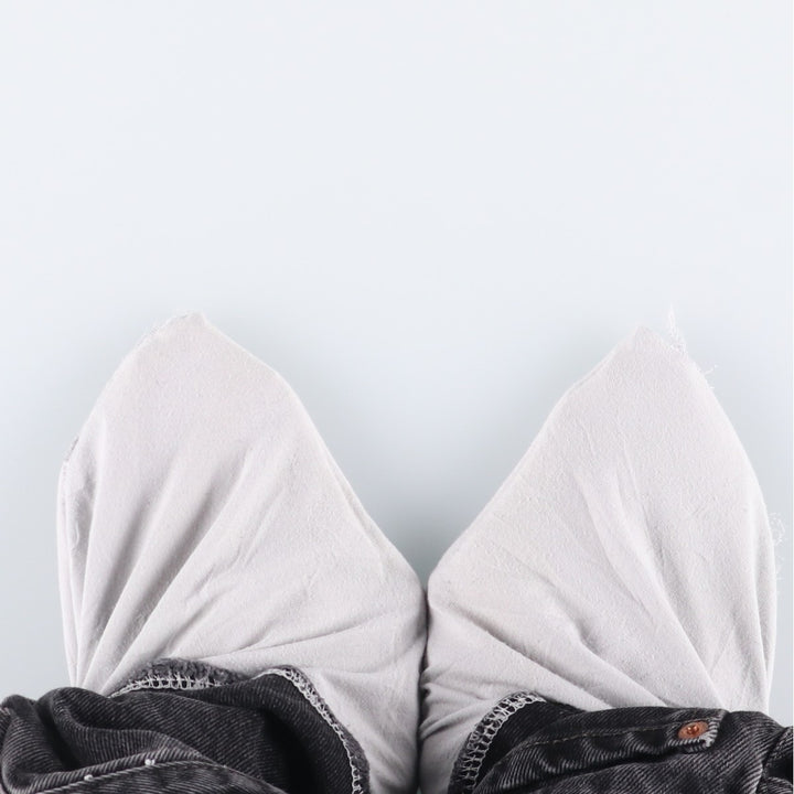 00'S Levi's 505 REGULAR FIT black denim tapered denim pants for men, size w32 cotton black type Vintage Second Hand