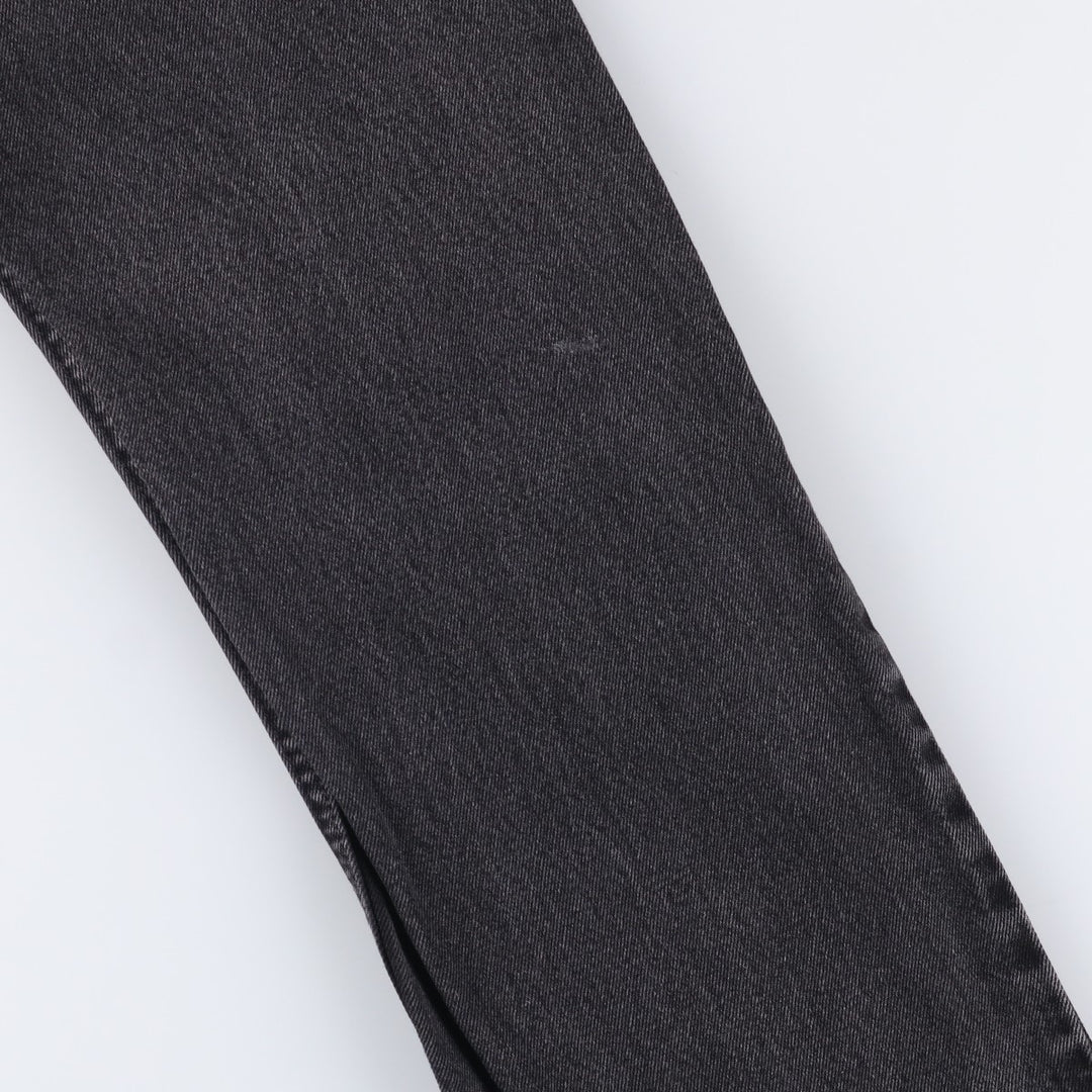00'S Levi's 505 REGULAR FIT black denim tapered denim pants for men, size w32 cotton black type Vintage Second Hand