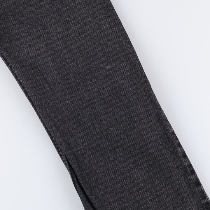 00'S Levi's 505 REGULAR FIT black denim tapered denim pants for men, size w32 cotton black type Vintage Second Hand