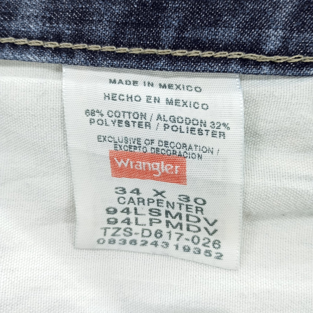 00'S Wrangler CARPENTER denim painter pants for men, equivalent to W34 cotton blue type Vintage Second Hand
