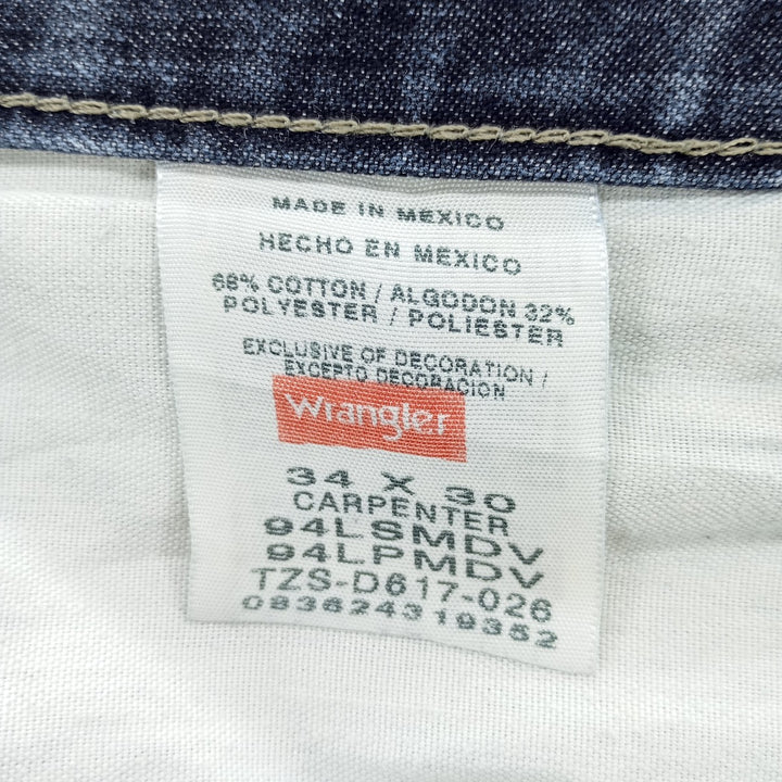 00'S Wrangler CARPENTER denim painter pants for men, equivalent to W34 cotton blue type Vintage Second Hand