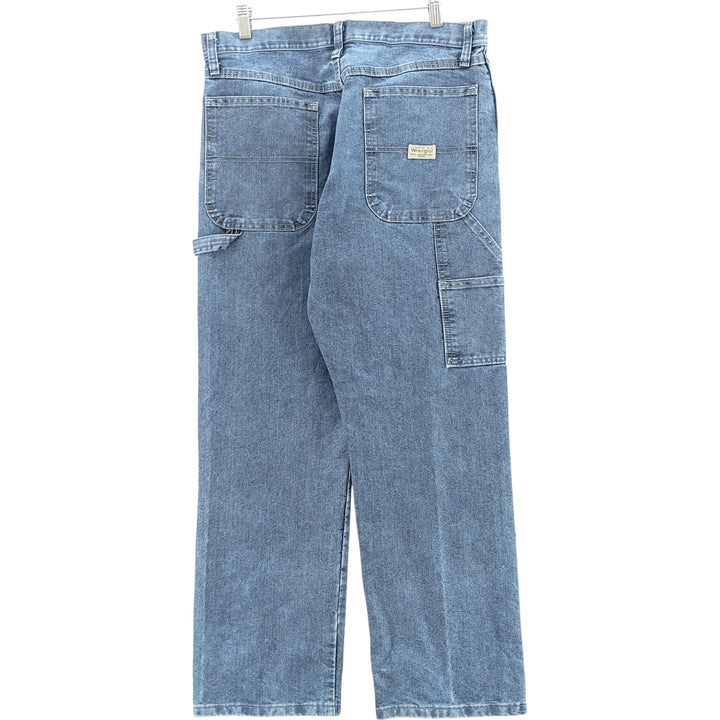 00'S Wrangler CARPENTER denim painter pants for men, equivalent to W33 cotton blue type Vintage Second Hand