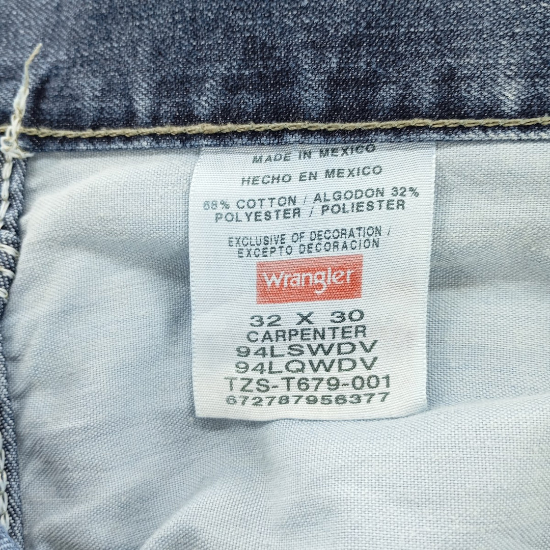 00'S Wrangler CARPENTER denim painter pants for men, equivalent to W33 cotton blue type Vintage Second Hand