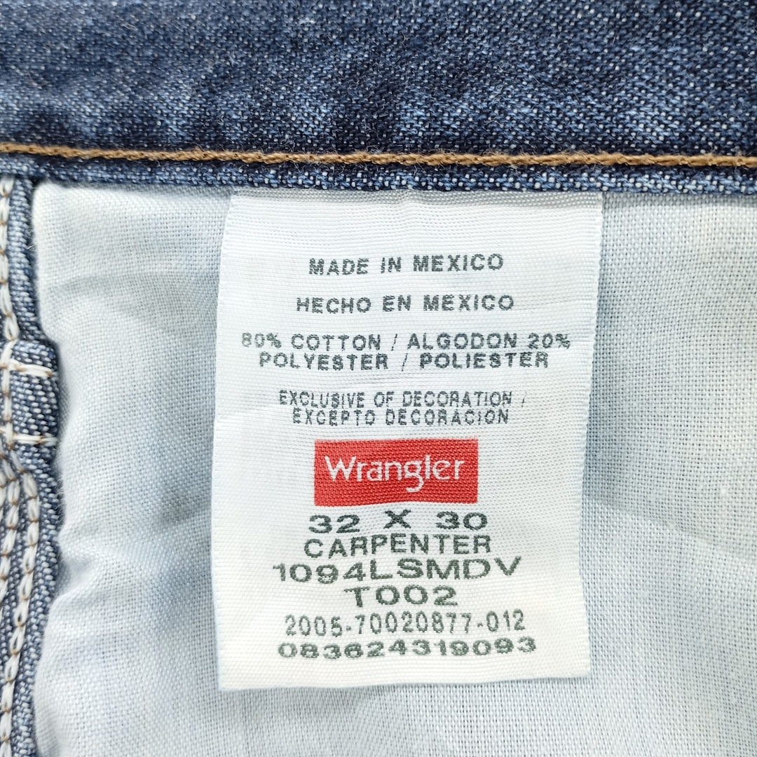 00'S Wrangler CARPENTER denim painter pants for men, equivalent to W32 cotton blue type Vintage Second Hand
