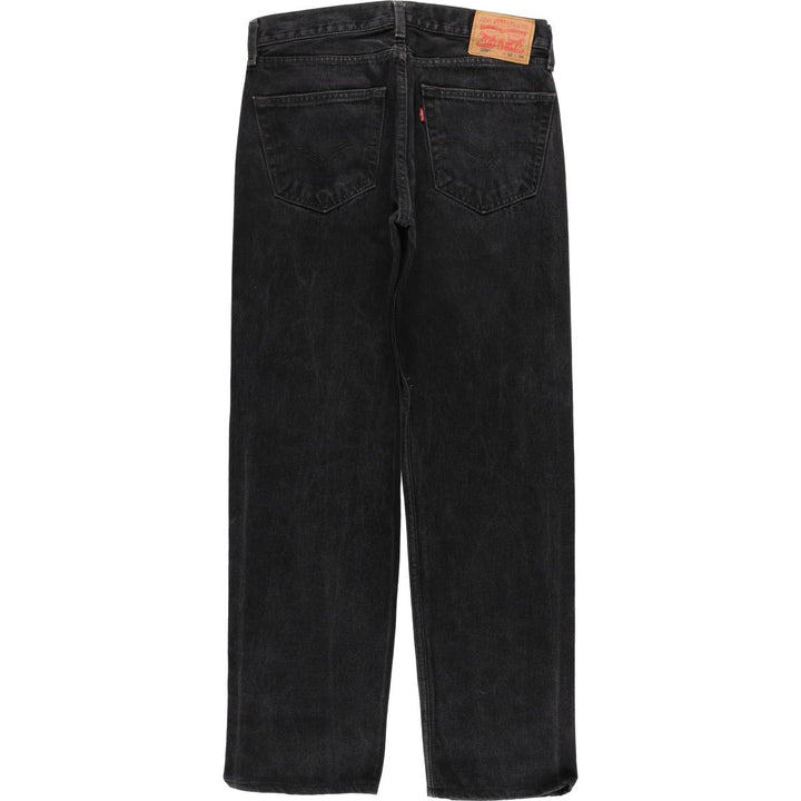 Levi's 505 Black Denim Tapered Denim Pants for Men, W32 equivalent cotton black type Vintage Second Hand