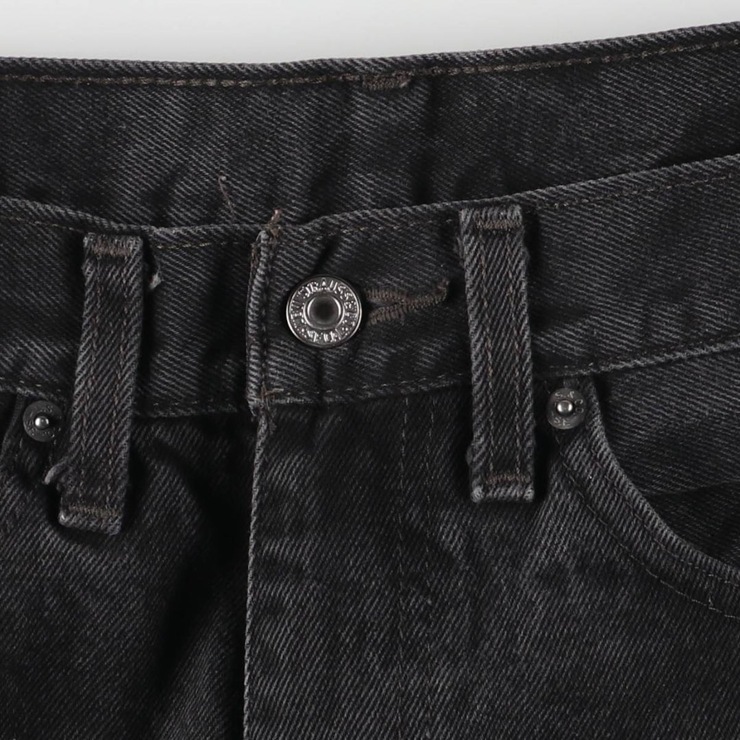Levi's 505 Black Denim Tapered Denim Pants for Men, W32 equivalent cotton black type Vintage Second Hand